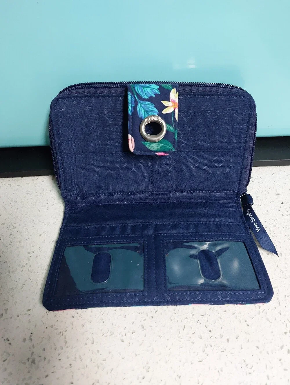 Vera Bradley Turnlock Wallet Flamingo Garden NWOT